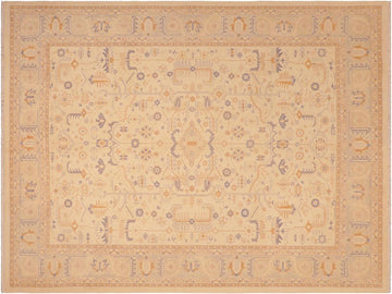 handmade Geometric Kafkaz Ivory Lt. Gray Hand Knotted RECTANGLE 100% WOOL area rug 8x10